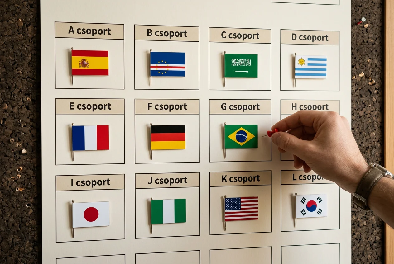 A 2026-os VB mind a 12 csoportjának beosztása — A-tól L-ig csoportok és fogadási szorzók